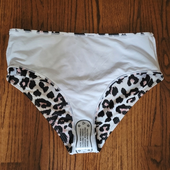 Leopard Print High-Waisted Bikini Bottoms - Picture 4 of 9